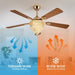 52" Crystal Chandelier Ceiling Fan with Lights - (Modern, Gold)