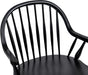 Windsor Black Dining Chairs Set of 2, Spindle Back Dining Chairs
