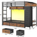 Black Industrial TwinOverTwin HeavyDuty Bunk Bed Outlets