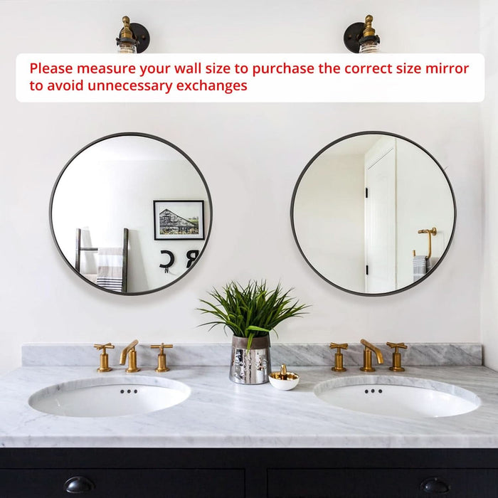 Twenty Inch Elegant Matte Black Architectural Mirror