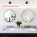 Twenty Inch Elegant Matte Black Architectural Mirror