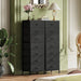 Black Tall Dresser for Bedroom, 7 Drawer Dressers & Chests of Drawers, Fabric Dresser for Closet, Living Room, Night Stand with Metal Frame, Storage Tower with Fabric Bins, Wood Top