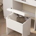 Black Farmhouse Vanity Desk With Integrated Lighting