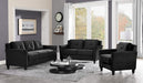 57" Black Loveseat - Harrington