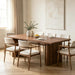 Rectangle Dining Table for 6-8, Walnut Wood Finish