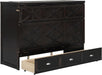 Brushed Espresso Queen Murphy Cabinet Bed USBPorts