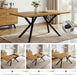 Extendable MDF Dining Table 47.2''-63'' for 4-6 People, Oak