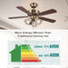 42 Inch Indoor Ceiling Fan with Pull-Chain and Three LED Light Bulbs Base, Traditional 3-Speeds Reversible Blades Ceiling Fan (Antique)