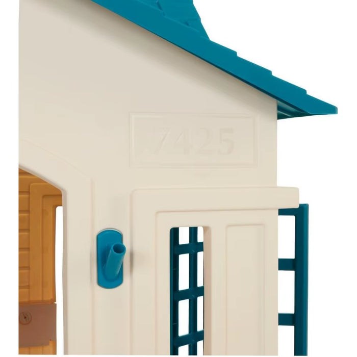 Playhouse, Kids Toys Houses Easy Assembly, with Working Door, 2 Windows with Working Shutters, a Mail Slot and Flag Holder