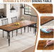 71 Inch Farmhouse Dining Table for 6-8 People, Rectangular Wood Kitchen Table with Heavy Duty Legs, Kitchen Dining Room Table for Dining Room Kitchen, Brown