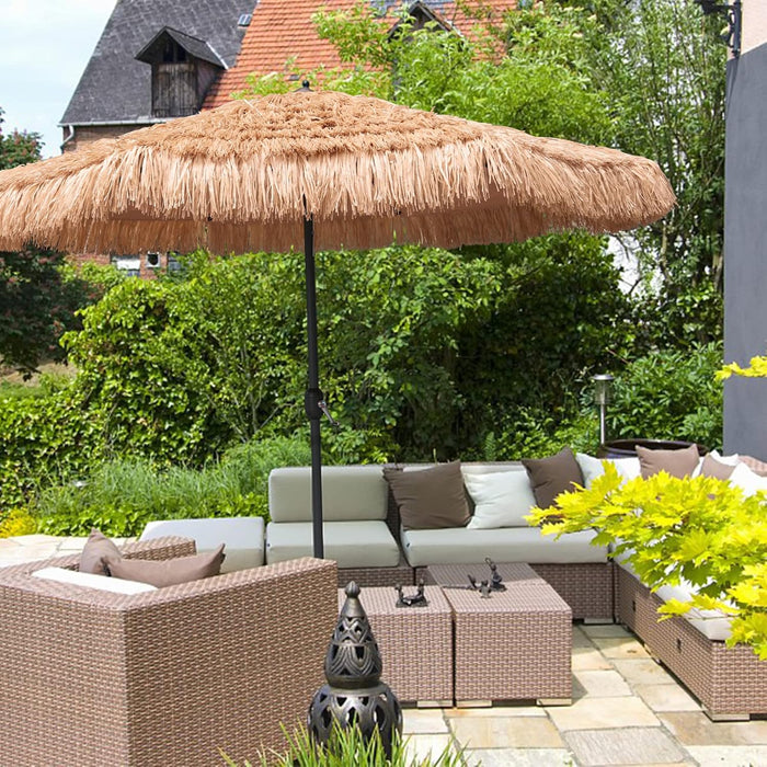 NineFoot Tiki Umbrella With ThatchedSunshade UPF50