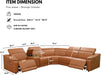 Breathing Leather Recliner Sectional Sofa, 5-Seat Power Reclining Sectional Couch with Adjustable Headrest&Storage Console, L Shaped Leather Couch for Living Room (Light Brown)