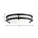 Flaxmere 12 In. Matte Black Dimmable Integrated LED Flush Mount Ceiling Light with Frosted White Glass Shade