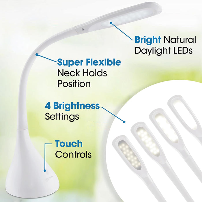 OttLite EnergyEfficient LED Desk Lamp Flexible Neck