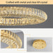 23.6'' Modern LED Ring Pendant Light Dimmable Crystal Chandelier for Dining Room Living Room Bedroom Gold