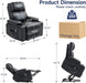 Power Lift Recliner Electric Chair for Elderly with USB Charge Port, Black