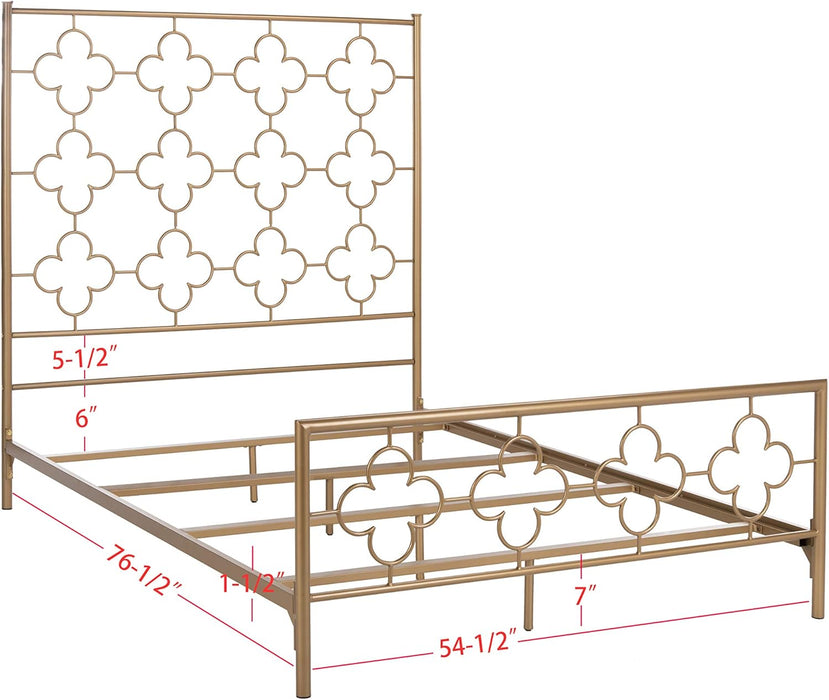 Home Morris Moroccan Antique Gold Bed, Full