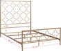 Home Morris Moroccan Antique Gold Bed, Full