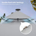 10x10 Ft Gazebo With AllSeasonWeatherproofLED Lighting
