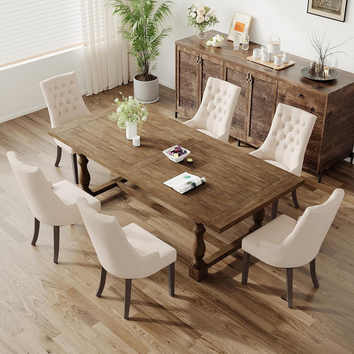 Wingback Dining Chairs Set of 4, Beige