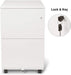 Modern Soho Design 2-Drawer Metal Mobile File Cabinet with Lock Key/Fully Assembled, White
