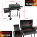 Barrel Charcoal Grill with Offset Smoker, 714 Square Inches Cooking Area, Outdoor BBQ Grill with Front and Side Shelf, Perfect for Backyard, Patio Parties and Picnics