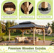10x12 Wooden Gazebo With Galvanized Rainproof Roof