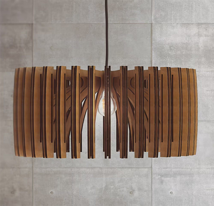 Wood Pendant Light | Mid Century Modern | Handmade Lamp | Ceiling Lamp | Chandelier Lighting | Industrial Lamp | Wood Lampshade | Lamp Shade