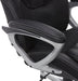 Amplify Executive Office Padded Arms, Adjustable Ergonomic Gaming Desk Chair with Lumbar Support, Faux Leather and Mesh, Black