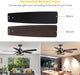 52 Inch Ceiling Fan with Light and Remote Control, Farmhouse Ceiling Fans with LED Lighting for Indoor and Outdoor, Black Caged Ceiling Fan for Bedroom Living Room and Garage