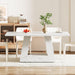 Dining Table for 4 to 6 People, 63" Rectangular Dining Room Table, Modern Wooden Faux Marble Dinner Table with Sturdy Base for Kitchen, Living Room