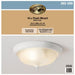 15 In. 3-Light White Dome Flush Mount with White Glass Shade