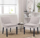 Modern Dining Chairs Set of 4, Upholstered Corduroy Accent Side Leisure Chairs with Mid Back and Wood Legs for Living Room/Dining Room-Beige