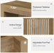 70.9-Inch Long Entryway Table with 2-Tier Storage, Farmhouse Narrow Sofa Console Table with Vertical Stripe Legs, for Entrance, Entryway, Hallway, Foyer, behind the Couch, Brown