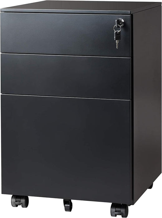 3-Drawer Locking Pedestal File Cabinet