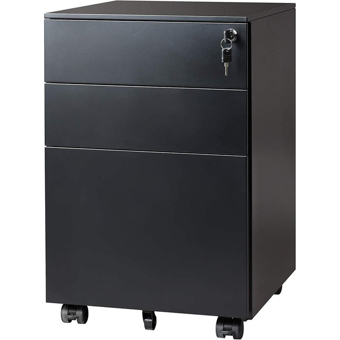 3-Drawer Locking Pedestal File Cabinet