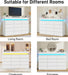 12 Drawer Dresser for Bedroom, 70" Wide 44" Tall Dresser with LED Light & Charging Station, Modern Chest of Drawers for Closet, Living Room, Entryway, Hallway (White, 12 Drawers)