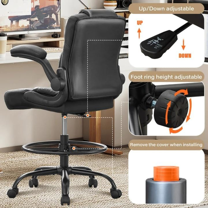 Ergonomic Drafting Chair,Tall Office Chair for Standing Desk
