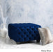 Christopher Knight Home Jaymee Velvet Ottoman, Navy Blue