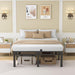Full Size Metal Platform Bed Frame, 22 Inch Dual-Layer Heavy Duty Base