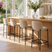 26 Inch Counter Height Bar Stools Set of 2, Modern Barstools, Beige
