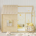 Luxurious Cottage PlatformBed TwinSize With Bookshelf LED