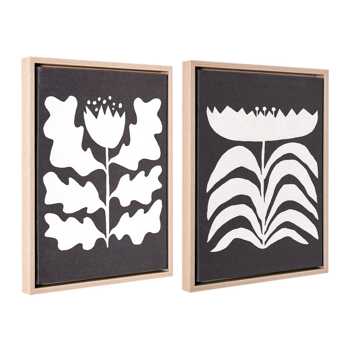 Framed Graphic Flower Wall Decor, Set of 2 by Drew Barrymore 13.5" X 17.5"