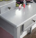 Handcrafted Silvered Wooden Vanity With Mirror Stool