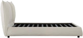 Linna Chenille Upholstery Eastern King Platform Bed in Beige