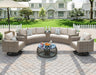 9-Piece Patio Furniture Set with Rocking Chairs & Storage Table