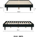 Fly Wooden Bed Frame without Headboard, Solid Wood Foundation with Silent Slats and Wood Central Supports, 1000 Lb Capacity, Effortless Assembly, Full - Burnt Black