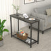 Console Table Sofa Table with Mesh Shelves, 2 Tier Entryway Table Foyer Table for Entryway, Front Hall, Hallway, Sofa, Couch, Living Room, Coffee Bar, Kitchen, Grey, 32 Inch