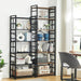 84 Inch Tall IndustrialGrade Bookcase Rustic Brown