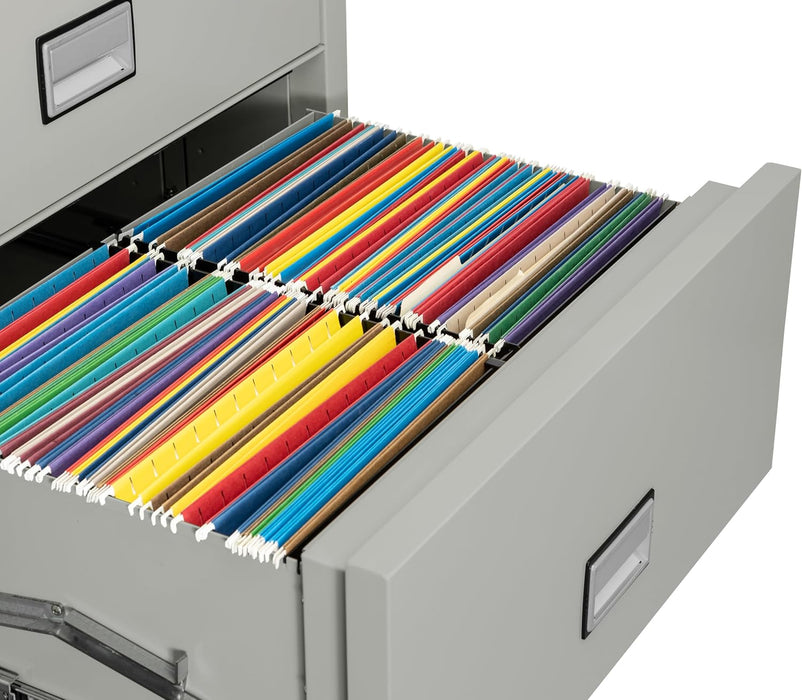 Lateral Fireproof File Cabinet 31" Wide 2-Drawer, Gray